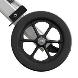 כסא גלגלים ידני מאלומיניום קל משקל מתקפל במחיר זול עם גלגלים מלאים 8 אינץ', מושב אוקספורד נושם, קל לשימוש ללא צורך בהרכבה - Product Image 4