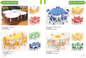 Preschool School Wooden Fireproof Top Height <strong>Adjustable</strong> <strong>Table</strong> for Kindergarten Classroom Children MOETRY - Product Image 4