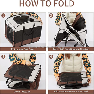 Trung bình chó xách tay rắn hiện đại mềm hai mặt thoát bằng chứng vật nuôi lồng đóng mở du lịch Thùng hộp đóng gói tàu sân bay - Product Image 5