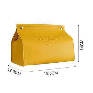 Rectangular PU Leather Promotional <b>Tissue</b> Box Cover & Facial <b>Tissue</b> Dispenser Custom Embossed Design for Thank You Gifts <b>Wedding</b> - Product Image 6