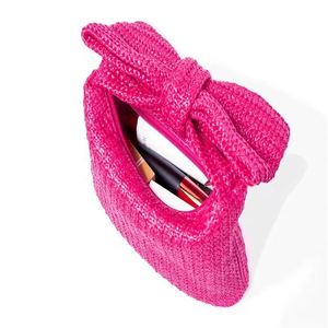 New Fashion Women Formal Party Bow Summer Straw Woven Clutch Handbags Vacation Beach Tote <b>Bag</b> - Product Image 2