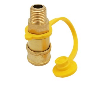 Adaptador de propano de latón de 1/4 de pulgada con válvula para conexión de cilindro de gas, reparación y reemplazo - Product Image 4