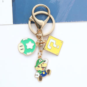 Encantador colgante de sapo de <span class=keywords><strong>Mario</strong></span> de dibujos animados, llavero de Metal, regalo promocional ligero ecológico a la moda para accesorios de llave de coche - Product Image 2