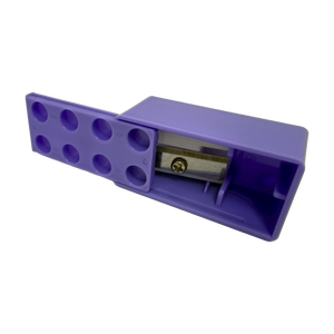 Juego de papelería de calidad premium, sacapuntas de diseño de bloque de material ABS, 4x2x2cm, un orificio, gran venta. - Product Image 1