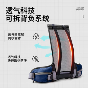 Hiking <b>Backpack</b> 18 In Adjustable Shoulders Unisex Outdoor Sports Bag <b>Lightweight</b> Travel <b>Backpack</b> - Product Image 3