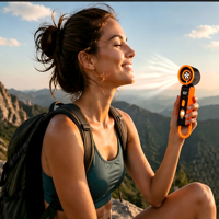Mini ventilateur turbo haute vitesse 13500 tr/min, ventilateur portable rechargeable 1800 mAh, fort débit d'air, ventilateur à suspendre pour les voyages et le camping