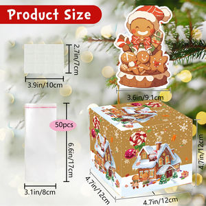 क्रिसमस डिय मजेदार हॉलिडे स्क्वायर बॉक्स मनी गिफ्ट पुल बच्चों और वयस्कों के लिए महिलाओं और पुरुषों के लिए स्क्वायर कैश बॉक्स - Product Image 3