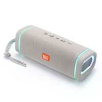 Speaker TG375 Wireless 5.3 untuk Luar Ruangan, Subwoofer Portable dengan Slot Kartu, Kabinet Plastik, Lampu LED RGB, dan Suara Surround