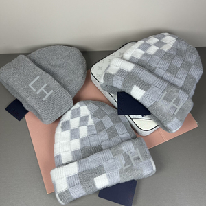 Popular Winter Double-sided <strong>Wool</strong> Blend <strong>Beanie</strong> 3D Embroidery Big Letter Stylish Warm Soft Knitted <strong>Hat</strong> - Product Image 2