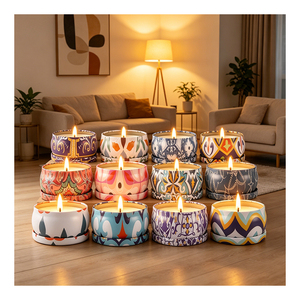 Kits de fabrication de bougies mates avec pots et couvercles, présentation de luxe, formule de soja aromathérapeutique, collection de décoration intérieure boutique, présentoir - Product Image 6