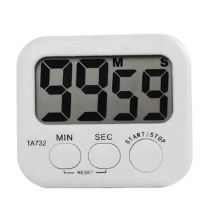 White Mini Electronic Large LCD Kitchen Digital Timer Hour Meter TA732