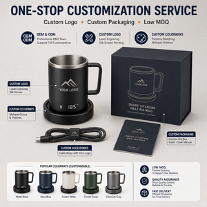 แก้วกาแฟแบบพกพาเคลือบไทเทเนียมพร้อมระบบทำความร้อนผ่าน USB  บริการสกรีนโลโก้และบรรจุภัณฑ์ตามสั่ง ปรับอุณหภูมิได้หลายระดับ - Product Image 6