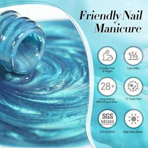 Moonlight CAT Eye Gel magnético Gel esmalte de uñas 15ml azul claro gelatina vidrio magnético Gel brillo Soak Off Nail Art DIY <span class=keywords><strong>Salon</strong></span> - Product Image 2