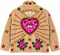 Blouson Bomber en Velours Brodé Personnalisé pour Femme, Couleur au Choix, Hiver, Séchage Rapide, Respirant, Manches Longues, Col en V, Doublure en Coton, Fait Main