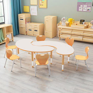 Ensemble de bureau primaire réglable en Offre Spéciale table et chaise en bois ignifuges pour enfants pour la maternelle préscolaire à usage scolaire - Product Image 2