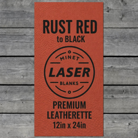Feuilles vierges en similicuir PU pour gravure laser, 0,8 mm, rouge rouille à noir, pour gravure laser sans adhésif