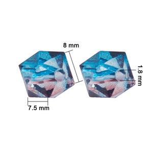 Cuentas acrílicas irregulares de 8mm de colores mezclados para hacer joyas DIY, cuentas de pulsera de cristal, cuentas sueltas brillantes artesanales increíbles - Product Image 3