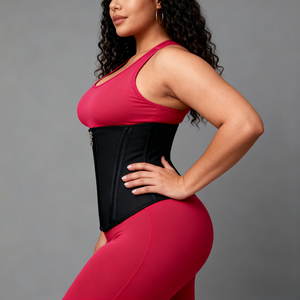 Langqin Women's Thick Breathable Mesh Tulle Corset Waist Cincher Hook-and-Eye Closure Firm Control Custom Logo Position OEM - Product Image 6