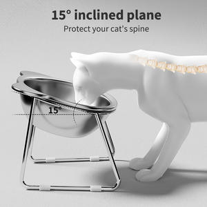 Mangkuk anjing yang ditinggikan tahan dek berdiri dengan baja tahan karat mangkuk anjing makanan dan air piring berjemur untuk anjing kecil besar - Product Image 2