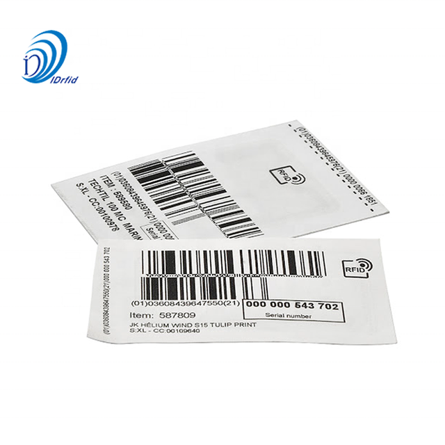 RFID Garment Label UHF Apparel Tag Fabric Clothing Tag