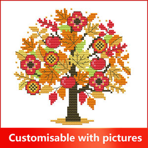 Kit <span class=keywords><strong>de</strong></span> <span class=keywords><strong>Punto</strong></span> <span class=keywords><strong>de</strong></span> <span class=keywords><strong>Cruz</strong></span> NKF 2025 Otoño, Diseño <span class=keywords><strong>de</strong></span> Árbol con <span class=keywords><strong>Animales</strong></span> <span class=keywords><strong>de</strong></span> Dibujos Animados para las Cuatro Estaciones |   Kits Personalizados al por Mayor |   Descuento por Compra al por Mayor - Product Image 2