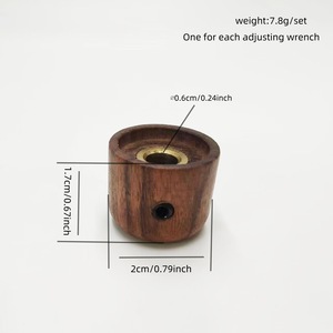 Accessoires d'instruments de musique Guitare acoustique électrique haut de gamme Volume Tone Boutons en bois Palissandre Ebène Potentiomètre à pois Capuchons - Product Image 2