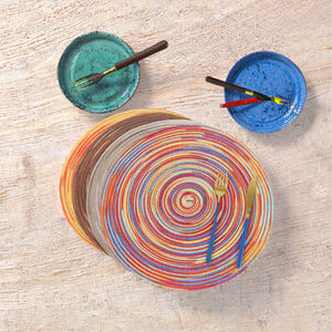 Modern 100% Cotton Yarn Insulated Reusable 1.5mm Thick Customizable Western <b>Woven</b> <b>Placemat</b> 10-10.9 Diameter Household Mat - Product Image 3