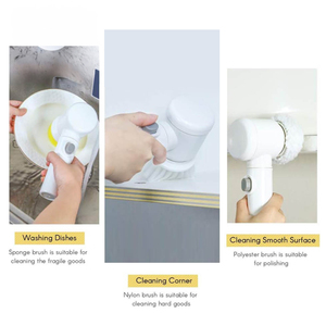 <span class=keywords><strong>Cepillo</strong></span> <span class=keywords><strong>de</strong></span> limpieza eléctrico <span class=keywords><strong>para</strong></span> cocina, <span class=keywords><strong>baño</strong></span>, puerta <span class=keywords><strong>de</strong></span> ducha, bañera, espejo, azulejo, bañera, plato, fregadero, motor doméstico <span class=keywords><strong>de</strong></span> mano - Product Image 5