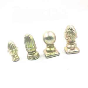 Dekorative Stücke aus poliertem Messing guss OEM Factory Custom Forged Steel Zaun pfosten kappen - Product Image 2