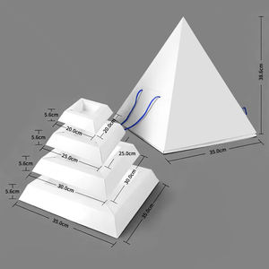 Boîtes de présentation alimentaire en carton écologiques en forme de <span class=keywords><strong>pyramide</strong></span>, personnalisées et en gros, pour boulangerie, snacks, desserts, pâtisseries et emballages de produits sucrés - Product Image 4