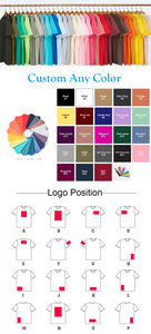 Camisetas de algodón 100% para hombre, ropa deportiva holgada antiarrugas, diseño de logotipo desgastado, tela de punto con patrón sólido, precio barato - Product Image 6