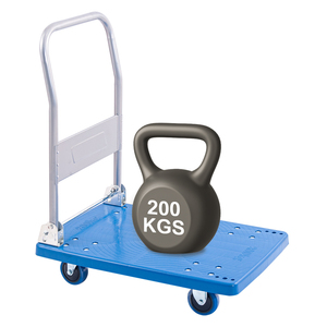 Carro de plataforma plana de servicio pesado Almacén Tire Logística Transporte Plataforma plegable Camión Carros de mano Carros con barandillas - Product Image 1