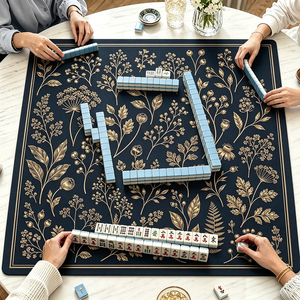 <span class=keywords><strong>Tapis</strong></span> de Mahjong Chinois Moderne de Luxe Personnalisé à Faible MOQ, <span class=keywords><strong>Tapis</strong></span> de Table en Caoutchouc Imperméable et Silencieux pour Soirées de Mahjong Américain et <span class=keywords><strong>Poker</strong></span> - Product Image 5