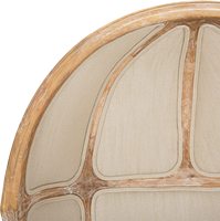 Fauteuil cage à oiseaux de luxe avec cadre en bois et tissu