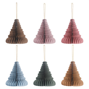 กระดาษหนารังผึ้งคละสีสำหรับตกแต่งงานปาร์ตี้ต้นคริสต์มาส - Product Image 1