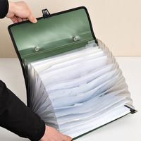 Carpeta acordeón impresa con UV de PP con múltiples cierres a presión, organizador de archivos de gran capacidad para documentos y archivos archivados
