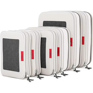 高品質耐久性大型6個セット旅行圧縮パッキングキューブ頑丈なダブルジッパー付き - Product Image 2