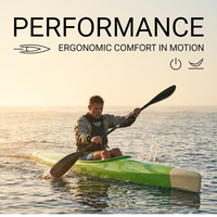 Kayak de Course Vert LLDPE Optimisé pour Compétition, Canoë de Tourisme, Bateau Individuel pour Passager Unique en Mer – Vente en Gros