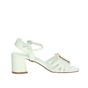 Laura Biagiotti Women's Heeled Sandal Beige 9049 Block <b>Heel</b> Summer Wear - Product Image 4