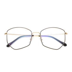 Monturas de gafas metálicas irregulares V2-66022 para mujer, montura completa, anti UV y anti luz azul, lentes AC de moda, Taizhou - Product Image 3