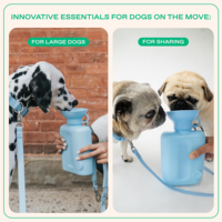 Nouvelle Bouteille d'Eau Moderne en Silicone Solide pour Animaux de Compagnie – Pliable, Durable, Portable, pour Camping, Chien, Chat, Activités de Plein Air, Sport (Non-étanche)
