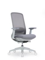 Chaise de bureau exécutive moderne pivotante en maille, sans appui-tête, hauteur de siège réglable et accoudoirs fixes