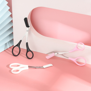 Chất Lượng Cao Màu Đen Vẻ Đẹp Tông Đơ Kéo Lông Mày Với Lược Cho Chăm Sóc Cá Nhân Bán Buôn Trang Điểm Kéo - Product Image 4