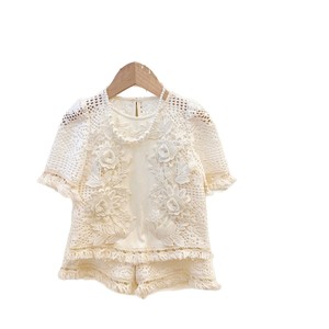 Conjunto de Dos Piezas de Vestido con Encaje Francés Estilo <span class=keywords><strong>Retro</strong></span> para Niñas, con Borlas y un Toque de Fragancia, <span class=keywords><strong>Ropa</strong></span> de Punto - Product Image 5