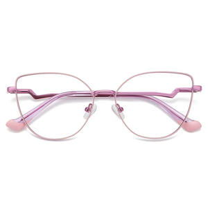1 paire de <span class=keywords><strong>lunettes</strong></span> à charnière en métal bleu, nouvelle <span class=keywords><strong>tendance</strong></span> printemps <span class=keywords><strong>2022</strong></span>, cadre optique de couleur bonbon, Anti lumière bleue - Product Image 3