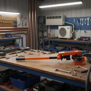 Cintreuse manuelle de tubes D0100HAM2MG 3/8" 1" OD pour aluminium, cuivre, CVC, qualité industrielle, pliage à 180 degrés avec poignée - Product Image 2