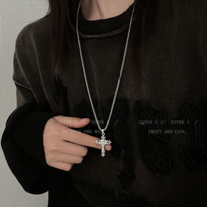 Оптовая продажа креативное ожерелье из нержавеющей стали с подвеской в виде креста, модные классические ювелирные изделия в стиле хип-хоп для мужчин и женщин для вечеринки - Product Image 4