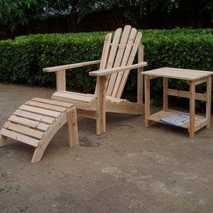 Chaise Adirondack en <span class=keywords><strong>bois</strong></span> de sapin respirante et durable, table d'appoint personnalisable, ottoman <span class=keywords><strong>pour</strong></span> jardin, cour extérieure, endroits de détente - Product Image 2
