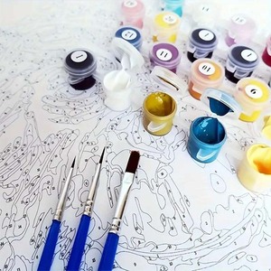 Kit Artistico FOSKA, Regalo Perfetto, Pittura su Tela con Numeri per Interazione Genitore-Figlio e Relax Familiare - Product Image 4