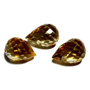 Piedra preciosa citrino Natural cortada en forma de lágrima facetada a mano de Color medio, piedras preciosas sueltas basadas en pedidos personalizados de alta calidad para joyería - Product Image 2